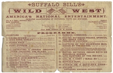 1892 Insert for ''Buffalo Bill's Wild West'' Show